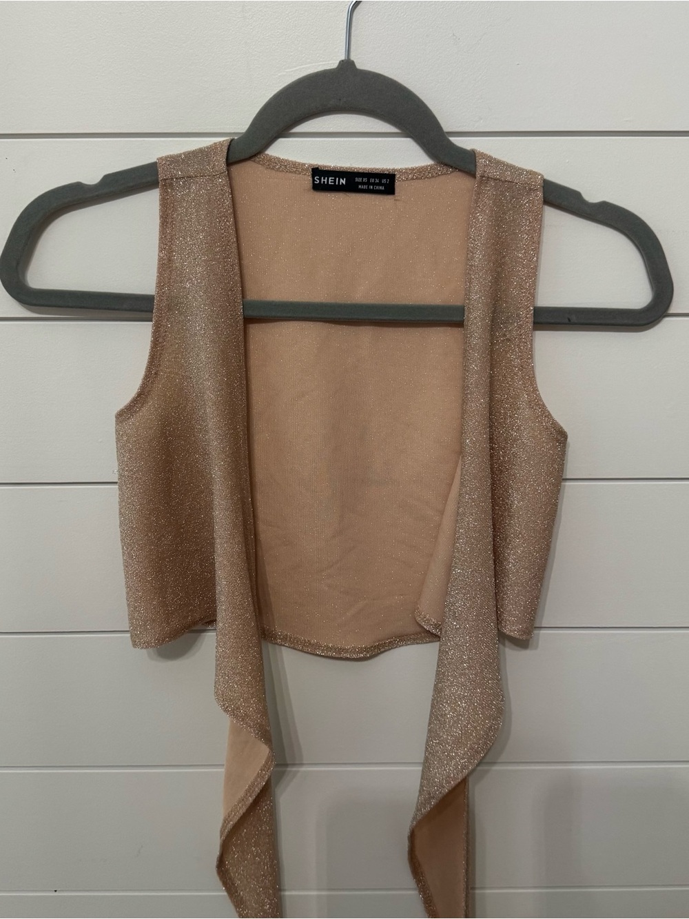 Shein wrap around sparkly tank top